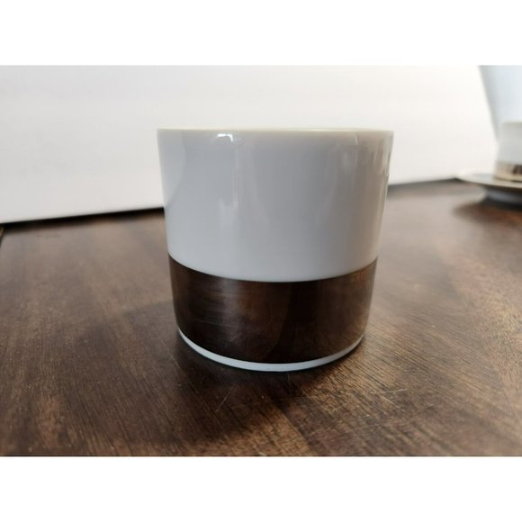 Vtg FF Japan (4) White w/Silver Expresso/Demitasse cups w/saucers Excellent! - Picture 2 of 16